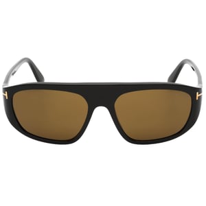 Tom Ford Roviex Lens glanzend schwarze Sonnenbrille