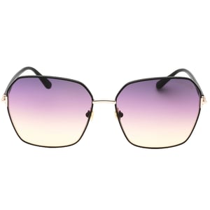 Tom Ford Claudia-02 Gradient Smoke Lens Shiny Black Sonnenbrille