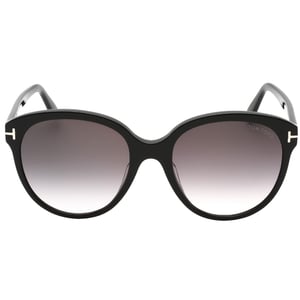 Tom Ford Gradient Smoke Lensed glanzend schwarze Kunststoff-Sonnenbrille