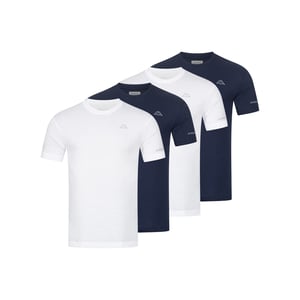 Kappa 4er Set T-Shirt BASIC in Blau/Weiß