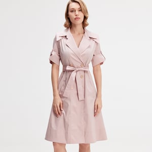 Trenchcoat-Kleid aus Baumwolle