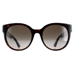 Gucci Cat Eye Womens Havana avec des lunettes de soleil GG0035SN