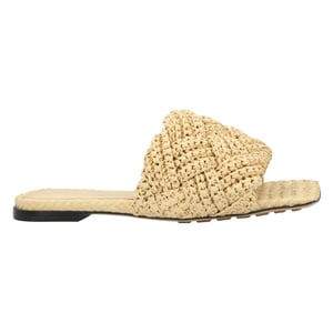 Bottega Veneta Lido Flache Sandale braun