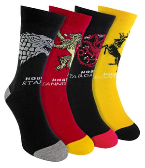 4 Paar Herren Game of Thrones Socken | House of Dragon GOT Spaßsocken - Gemischt