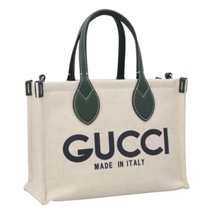 Gucci Kleine Tragetasche mit Gucci-Print Grün