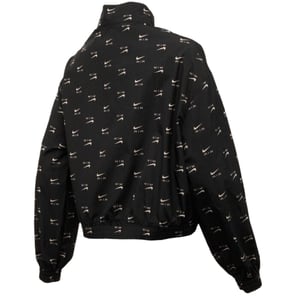 Schwarze, dunne Jacke mit durchgehendem Logo von Nike