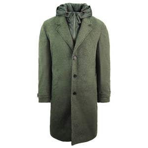 Lacoste Wollmenschen dunkelgrüner Mantel