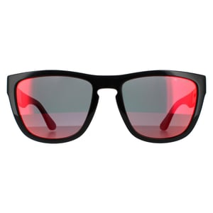 Tommy Hilfiger Square Mens Black Red Mirror Sonnenbrille