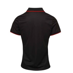 Premier - "Coolchecker" Poloshirt für Damen (Schwarz/Rot)