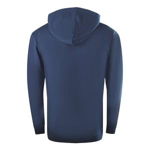 Cavalli Class Aysmmetric Box Design Marineblauer Kapuzenpullover mit Reissverschluss
