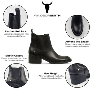 Windsor Smith – Schwarze klassische Chelsea-Boots aus Leder – Ersetzen