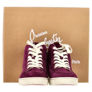 Christian Louboutin Rantus High-Top Sneaker aus lila Wildleder