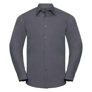 Russell Collection - Hemd für Herren Langärmlig (Grau)