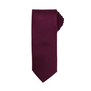 Premier Mens Micro Waffle Formal Work Krawatte (Aubergine)