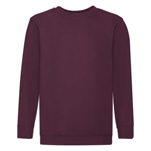 Fruit of the Loom - "Premium" Sweatshirt für Kinder angesetzte Ärmel (Burgunderrot)