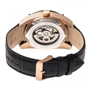 Heritor Automatikuhr Daniels Halbskelett mit Lederarmband