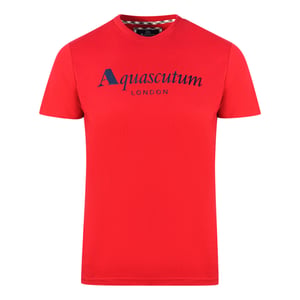 Aquascutum London Markenlogo Rotes T-Shirt