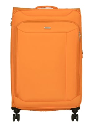 Leichter gelber Koffer mit 4 Rollen Reisetasche Kabine TSA weiches Gepäck