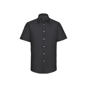 Russell Collection - Hemd für Herren kurzärmlig (Schwarz)