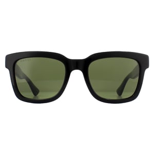 Gucci Square Mens Schwarz und Grün mit roten Streifen Grüne Sonnenbrille