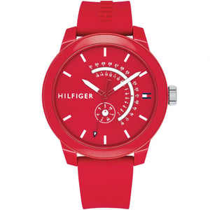 Tommy Hilfiger Denim Herren Uhr Rot 1791480