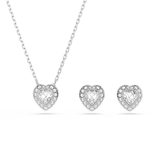 Swarovski 'Ss25 Capsule' Damen Basis-Metall-Set: Halskette + Ohrringe - Silber 5720849