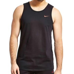 Nike Gestickter Swoosh Herren-Westen-Tank in Schwarz