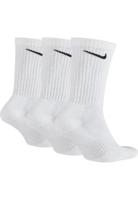Nike Everyday Cushion Crew Trainingssocken, 3 Paar in Weiß