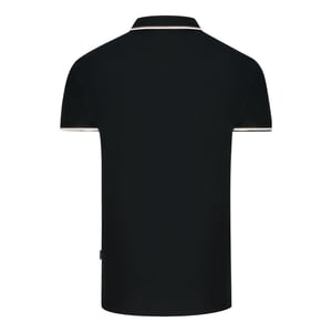 Aquascutum London Schwarzes Poloshirt mit Spitze