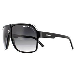 Carrera Aviator Unisex-Sonnenbrille in Schwarz-Weiß-Grau mit Farbverlauf
