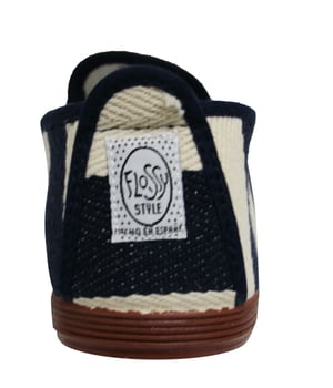 Flosssy Amara Mens Navy/Creme Plimsolls