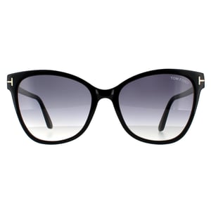 Tom Ford Cat Eye Womens Glänzend Schwarz Grau Gradient