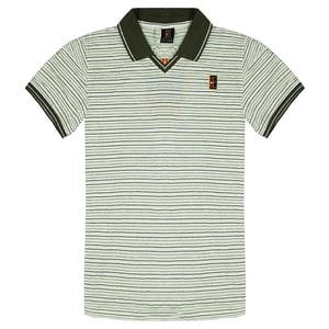 Nike Dri-Fit Striped Polo-Hemd Kurzarm Womens Tennis Sport Top 240723 100