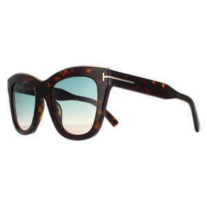 Tom Ford Square Damen Dunkel Havanna Grün Farbverlauf Julie FT0685