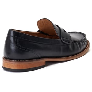 Base London Garfield Leder Herren schwarze Mokassins
