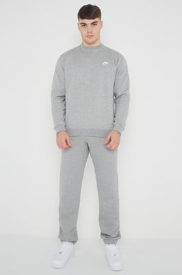 Nike Herren Club Fleece Full Trainingsanzug Set Grau