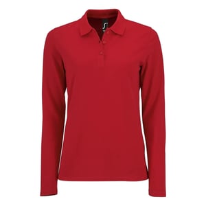SOLS - "Perfect" Poloshirt für Damen Langärmlig (Rot)
