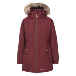 Trespass Damen Parka Celebrity, isoliert, längere Länge (dunkele Kirsche)