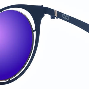 JAPO Damen-Sonnenbrille aus Metall in runder Form