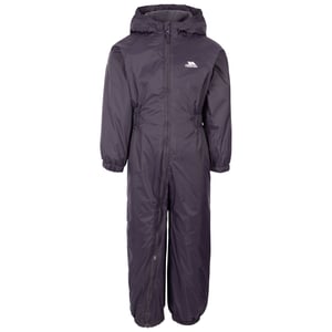 Trespass Kids Unisex Dripdrop gepolsterter wasserdichter Regenanzug (dunkelgrau)