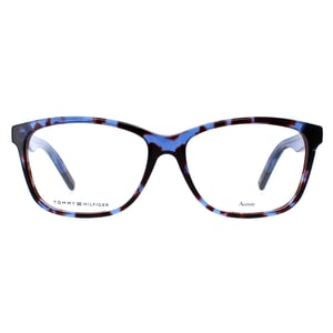 Tommy Hilfiger Rectangle Womens Blue Tortoise Brille