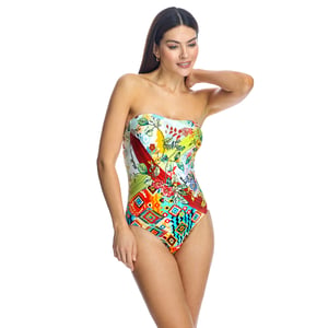 Bandeau-Badeanzug W240987 Frauen