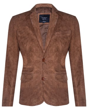 Blazer, Wildlederjacke, weicher italienischer Ledermantel