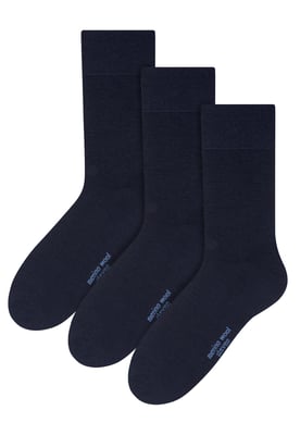 Steven - 3 Paar Multipack Herren Original Merinowolle Socken - Navy