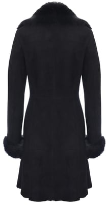 Damenmantel aus Wildleder-Merino-Lammfell mit Toscana-Kragen – Hanoi