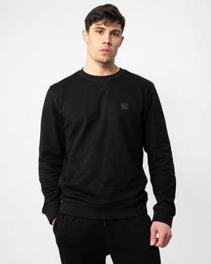 BOSS Orange Westart Herren Sweatshirt mit Rundhalsausschnitt und Logo-Patch NOS