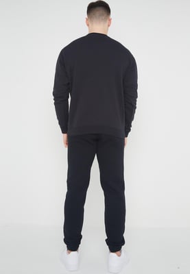 Nike Herren Club Fleece Full Trainingsanzug Set Schwarz