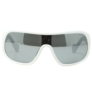 Moncler ML0048 23C 00 Weiße Sonnenbrille