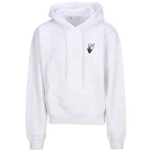 Off-White Caravaggio Lute Design Schwarzer ubergrosser Kapuzenpullover