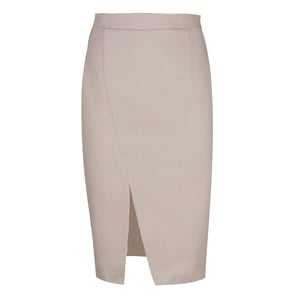 Beige Denim Style Bleistiftrock
